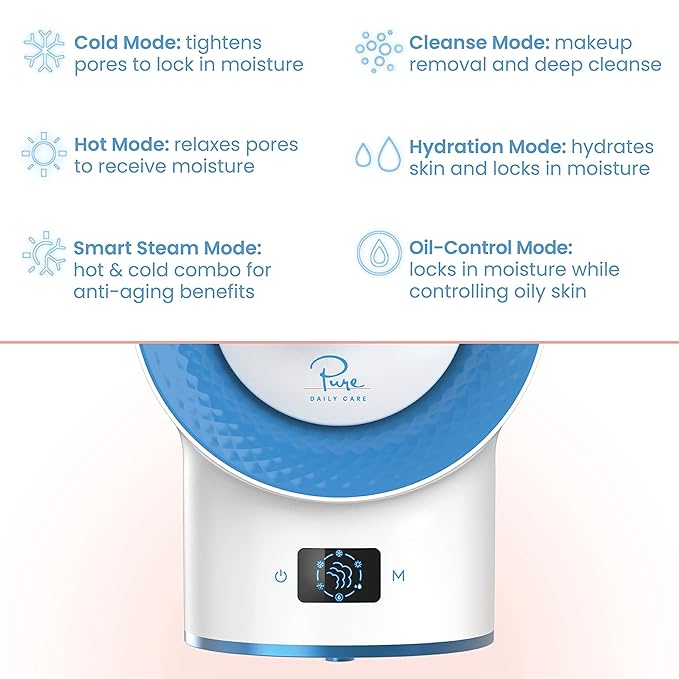 Pure Daily Care NanoSteamer Clinical 10-in-1 Smart Dermatologist Grade Ionic - Image 4