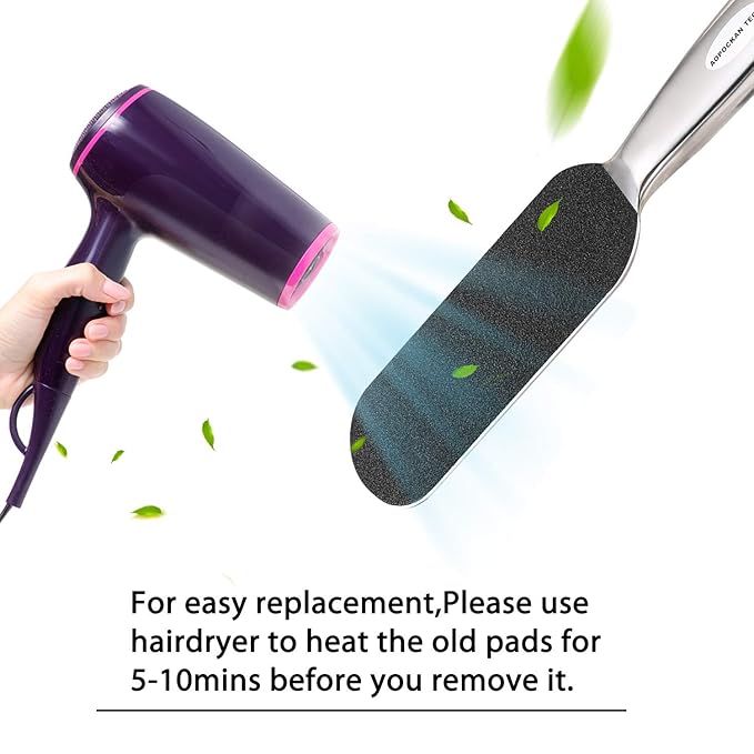 Stainless Steel Pedi File Refill, 180 Grit, Size 5.2" L x 1.7" W - Image 4