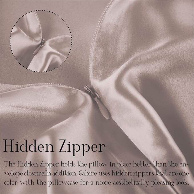 Gabire Mulberry Silk Pillowcases Set of 2, Both Sides Real Silk - Image 4