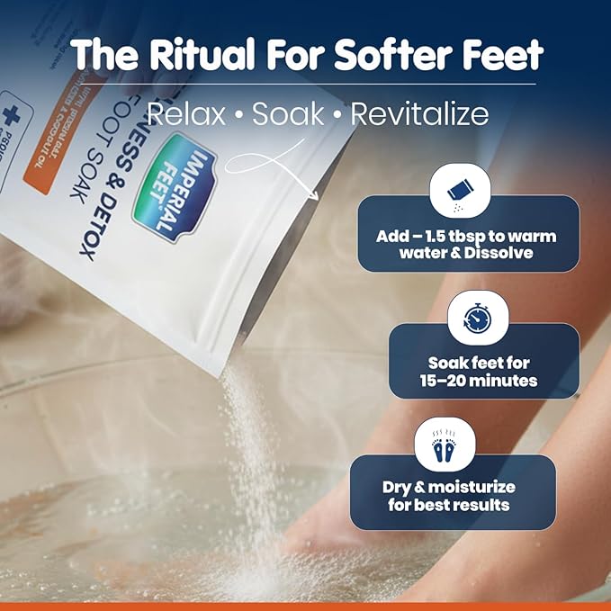 Imperial Feet Epsom Salt Foot Soak-Cracked Heels, Thick Calluses, Soften Hard - Image 2