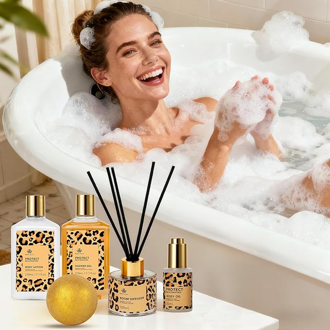 35 Pcs Mothers Day Gifts for Mom, Honey & Almond Bath & Body Gift Basket for - Image 7