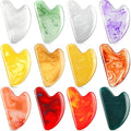 Sherr 12 Pcs Gua Sha Facial Tools Resin Heart Shaped Massage Guasha Tool by Sherr