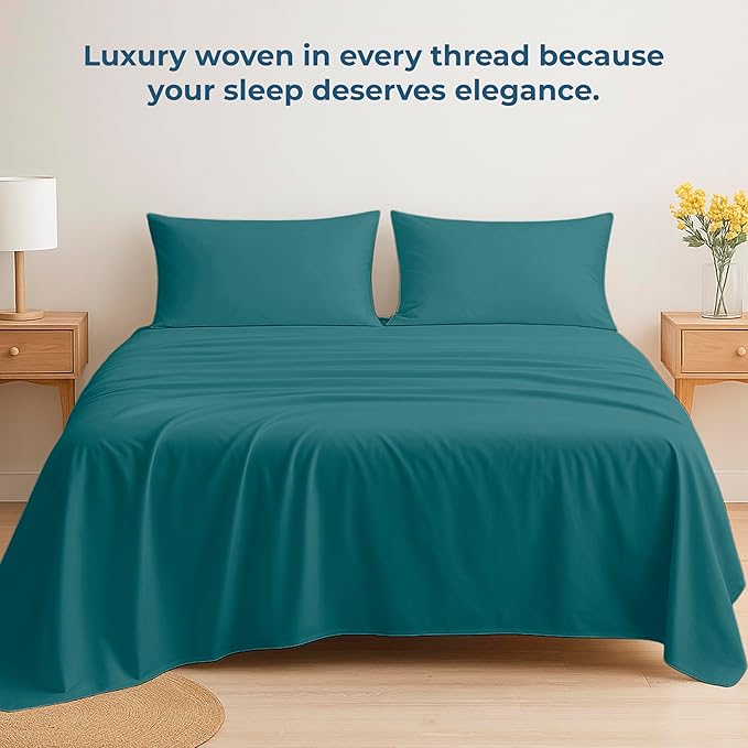 Royale Linen 100% Organic Cotton California King Flat Sheet Only - Image 6