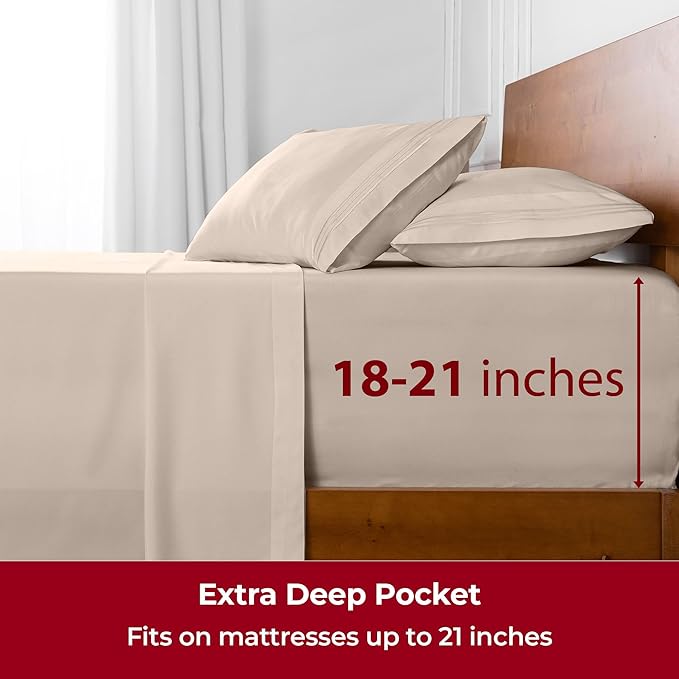 Mellanni Extra Deep Twin Sheets - Image 6