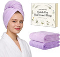 Microfiber Hair Towel Wrap for Women, 2 Pack Large Fast Drying Hair Towel by Unknown