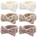 WHAVEL 6 Pack Spa Makeup and Facial Microfiber Bow Headbands by Whavel