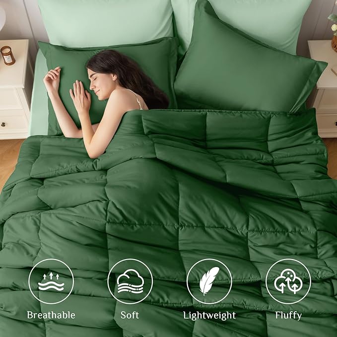 JOLLYVOGUE California King Comforter Set, Ultra-Soft Bed in a Bag 7 Pieces - Image 2