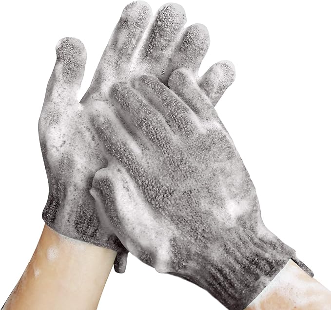 MIG4U Shower Exfoliating Scrub Gloves, Bathing Gloves Body Wash Dead Skin by MIG4U
