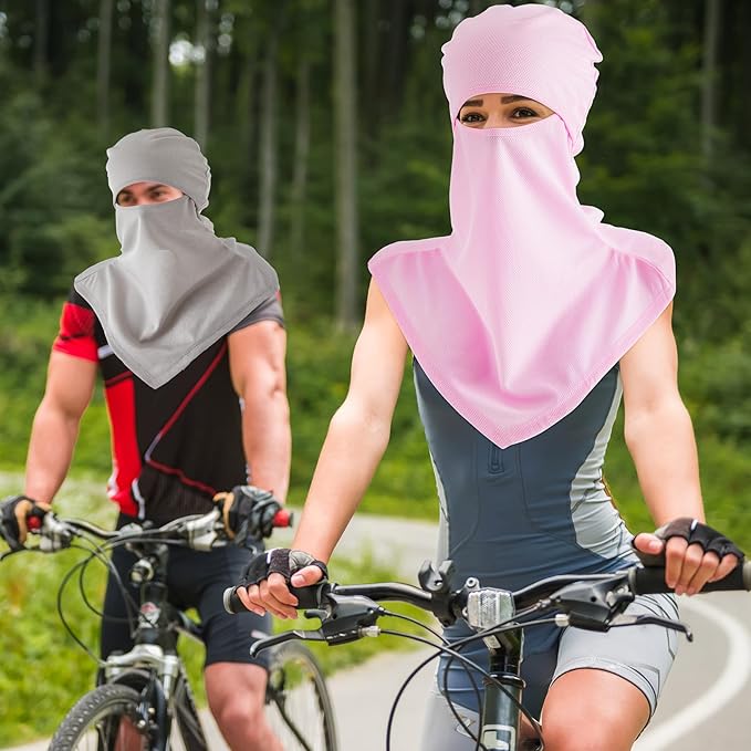 SATINIOR 3 Piece Balaclava Face Cover Sun Protection Neck Cover Summer - Image 3