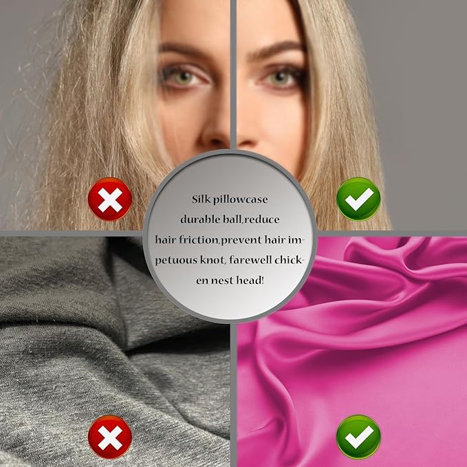 Silk Pillow Cases 2 Pack, Soft Breathable and Sliky Standard Size Pillow Cases - Image 5