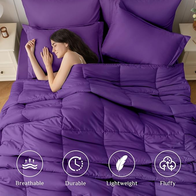 JOLLYVOGUE California King Comforter Set, Ultra-Soft Bed in a Bag Cal King Size - Image 2