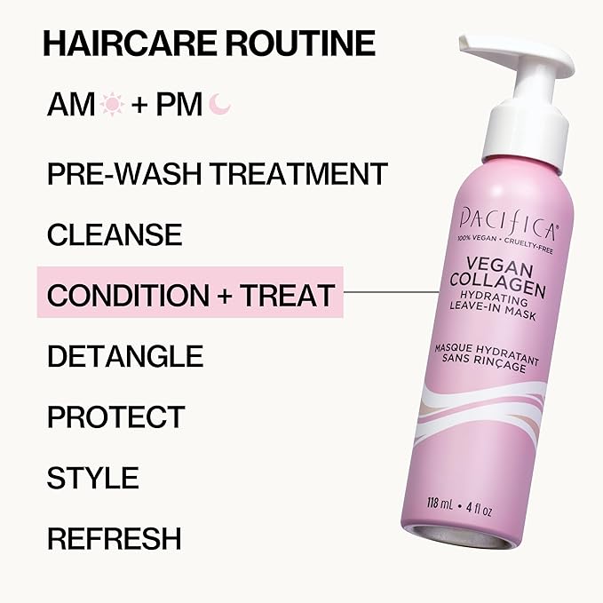 Pacifica Vegan Collagen Leave-In Repair Hair Mask – Leave-In Conditioner - Image 11