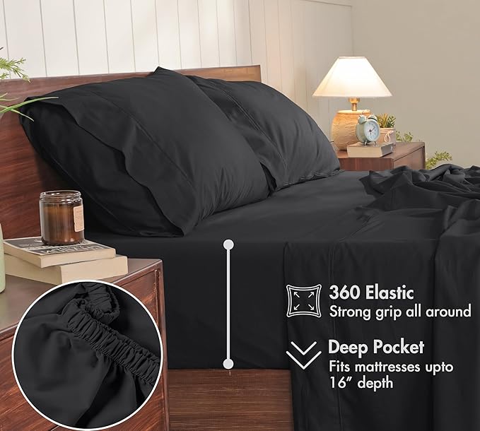 RUVANTI 100% Cotton Sheets – Twin Size Percale Bedding, Cooling & Breathable - Image 6