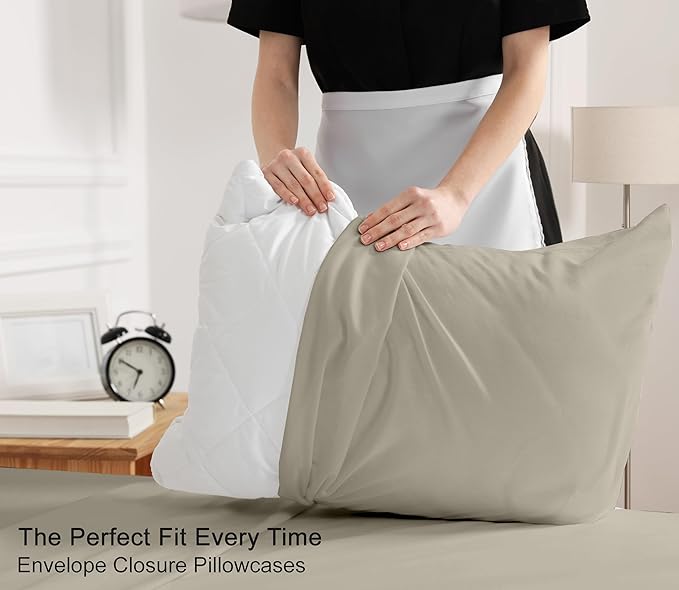 RUVANTI 100% Cotton Sheets – Twin Size Percale Bedding, Cooling & Breathable - Image 7