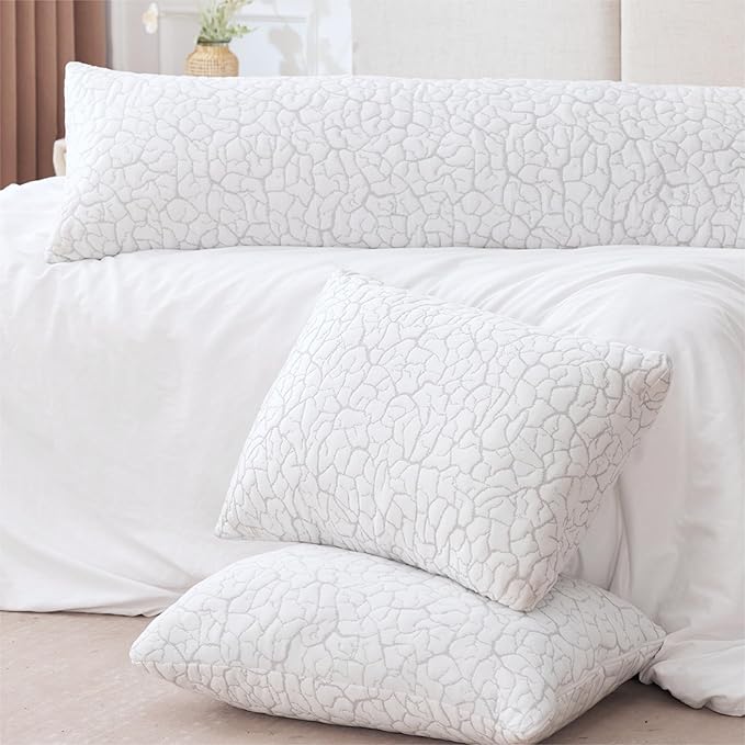 Cooling Pillows for Sleeping 2 Pack, Standard Size Adjustable Shredded Memory - Image 8