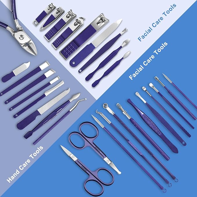 30Pcs Manicure Pedicure Kit，Nail Clippers Kit Professional and Stainless Steel - Image 6