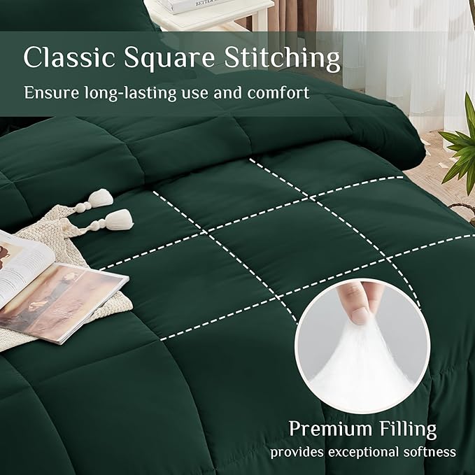 JOLLYVOGUE King Comforter Set, Ultra-Soft Bed in a Bag King Size 7 Pieces - Image 3