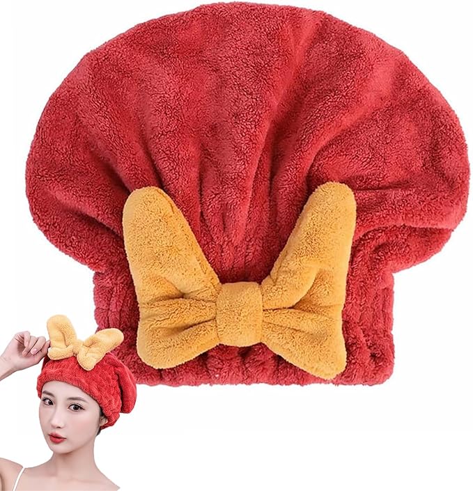 Microfiber Hair Drying Cap, Ultra Absorbent Hair Towel Wrap Turban by YUMINGUHC