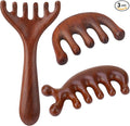 ProSuites 3 Pcs Wooden Head Scalp Massager Comb, Head Massage Tool by ProSuites