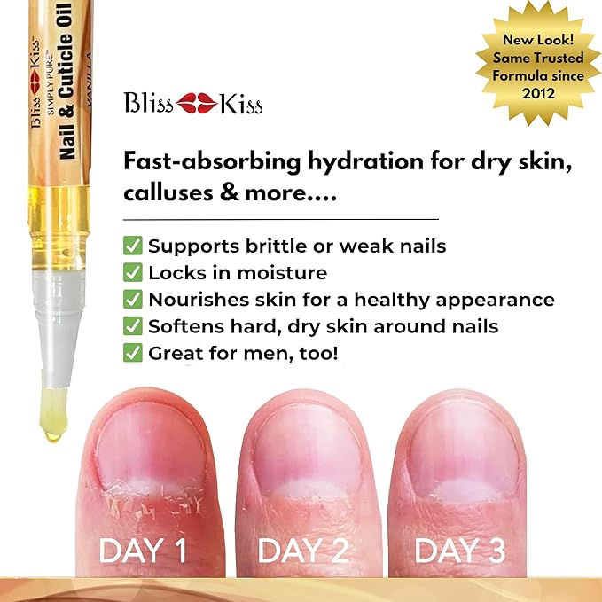 Bliss Kiss | 1 Vanilla Fragrance | Nail Oil Cuticle Pen w/Vitamin E & - Image 7