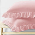 KKJIAF Ruffle Pillow Cases Standard Size Set of 2, Ruffled Pillow Covers by KKJIAF