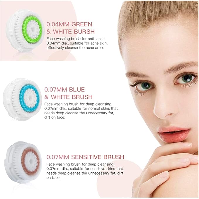 Facial Cleansing Brush Head Replacements Compatible - Image 8