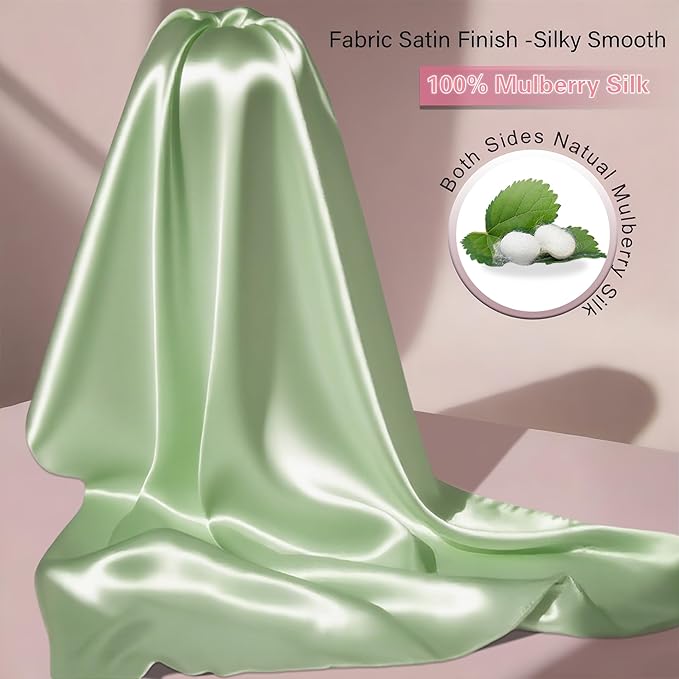 Mulberry Silk Pillow Cases 2 Pack Standard Size - Image 2
