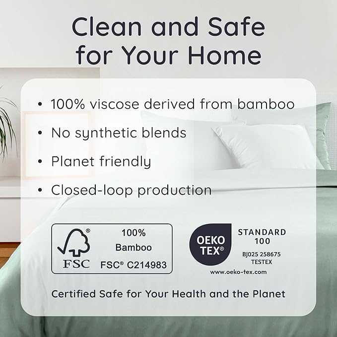 Bambaw 100% Viscose Derived from Bamboo Sheets Full Size Set – 4pcs Cooling - Image 6