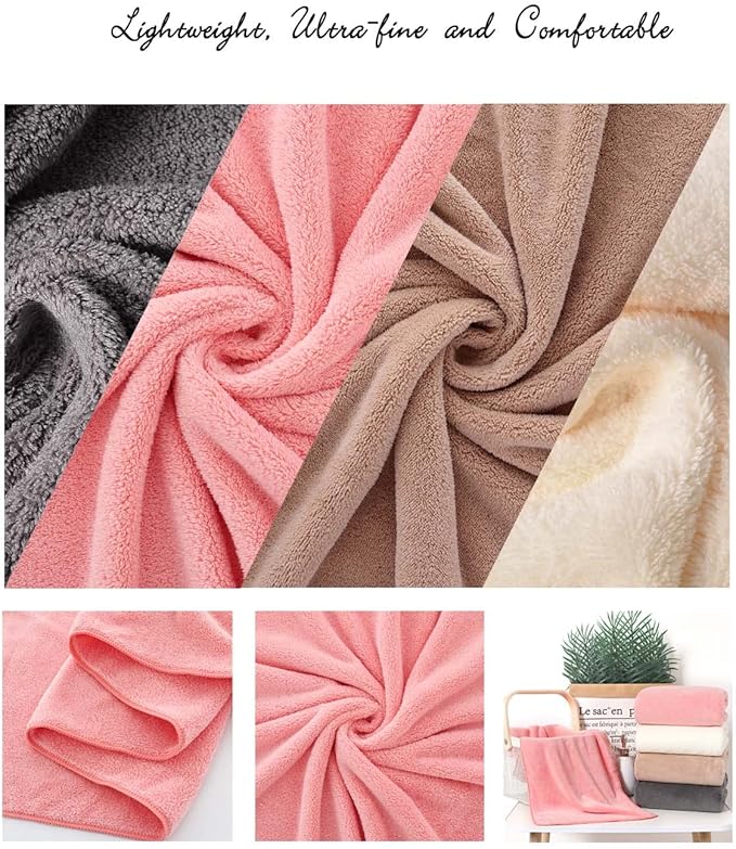Lumimi Towels 2 Piece Soft Microfiber Bath Towel Set Salon Gym Yoga Travel - Image 5