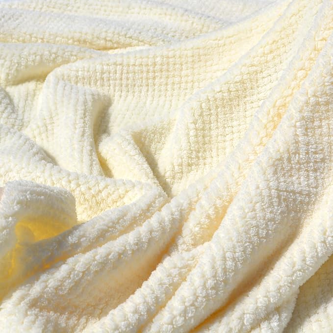 2 Pack Bath Towel Set, Waffle Bath Towel Set, Microfiber Super Soft Highly - Image 7