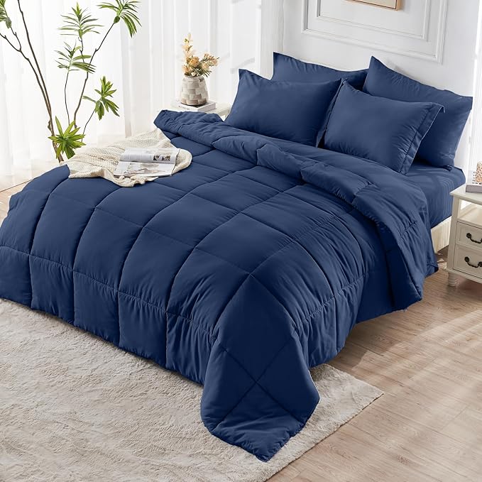 JOLLYVOGUE King Comforter Set, Ultra-Soft Bed in a Bag King Size 7 Pieces - Image 8