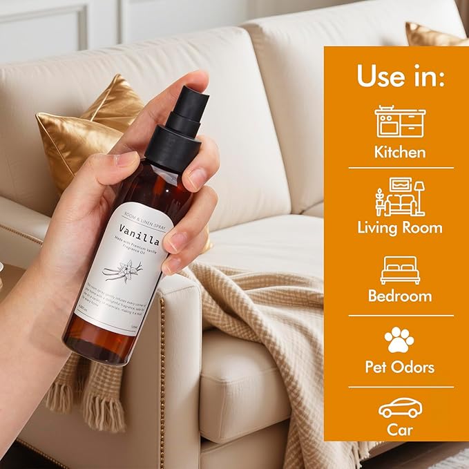 Vanilla Fragrance Room Spray, Long-Lasting Room Freshener - Image 2