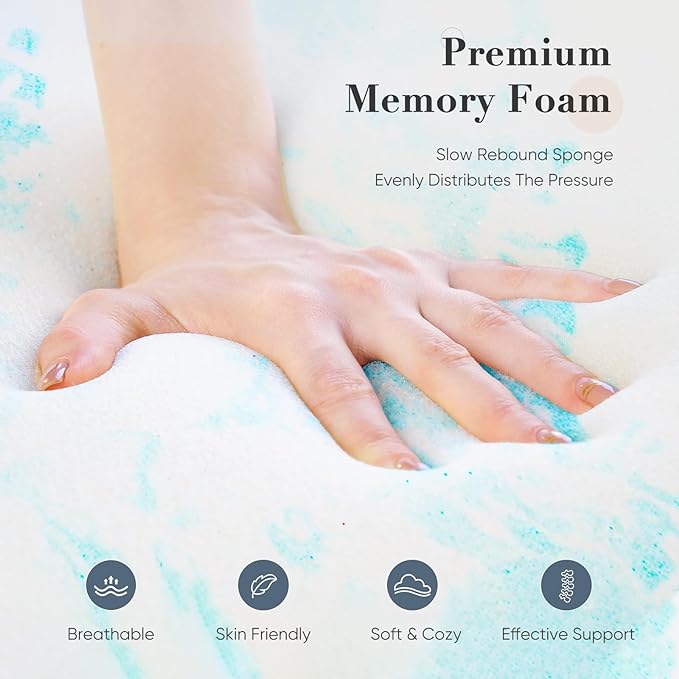 DUMOS Mattress Toppers Memory Foam California King Size, 2 Inch Thick Bed - Image 2
