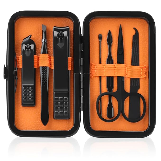 Manicure Set Men Nail Clipper Set Personal Care Nail Grooming Kits Travel Nail by fenlebeneil