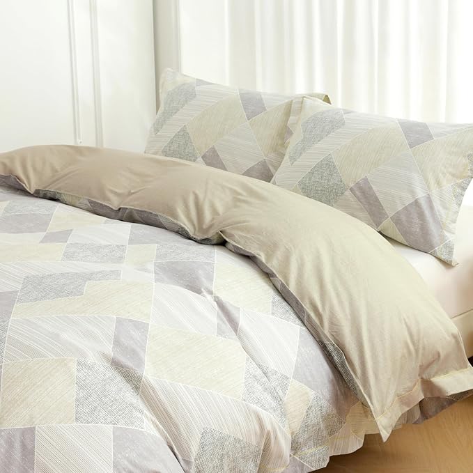 OAITE Duvet Cover Set Twin Size Floral Pattern Ultra Soft 100% Cotton Duvet - Image 2