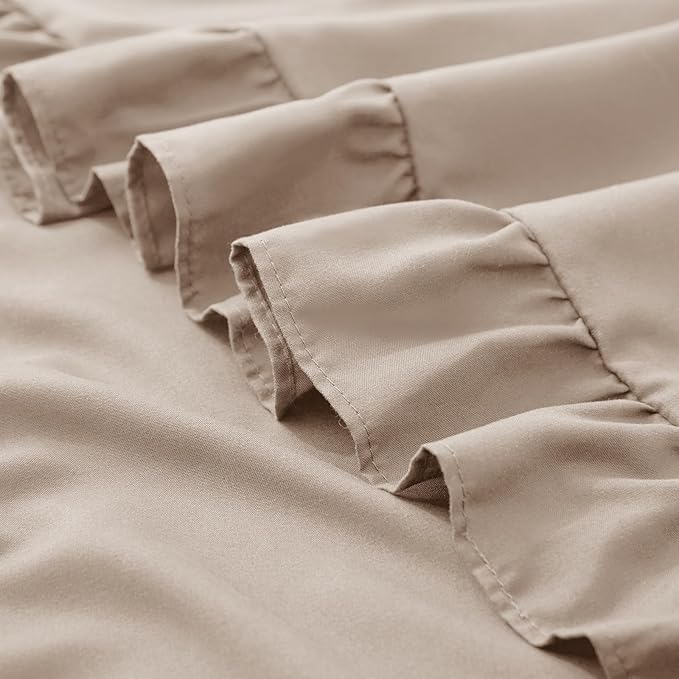 KKJIAF Ruffle Pillow Cases King Size Set of 2, Ruffled Pillow Covers - Image 6