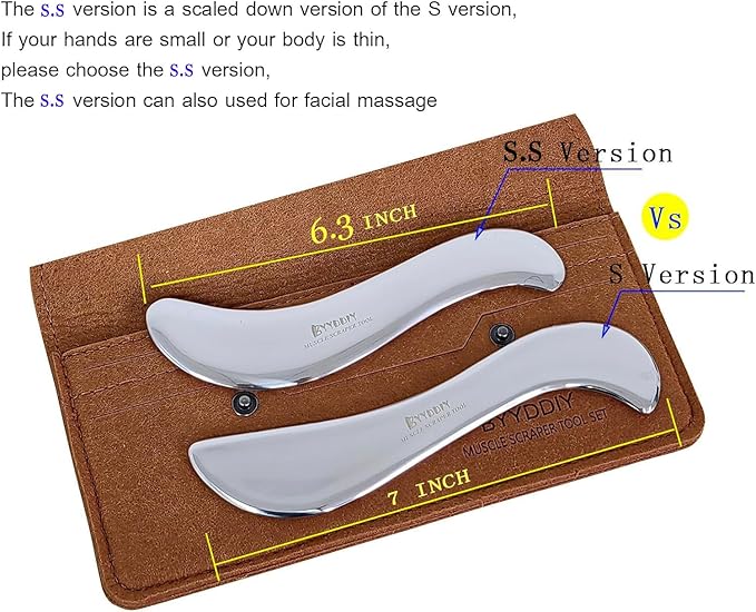 BYYDDIY 6.3 inch Stainless Steel Gua Sha Tool & Muscle Scraper Tool & Gua Sha - Image 2