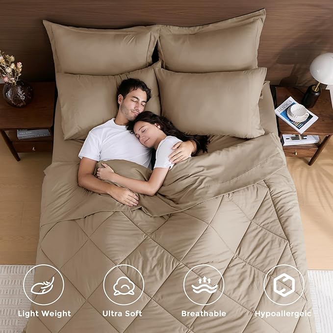 HEVUMYI Khaki Full Comforter Set - Image 2