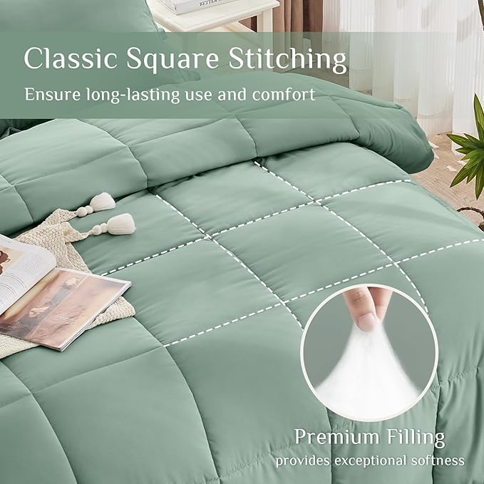 JOLLYVOGUE California King Comforter Set, Ultra-Soft Bed in a Bag Cal King Size - Image 3