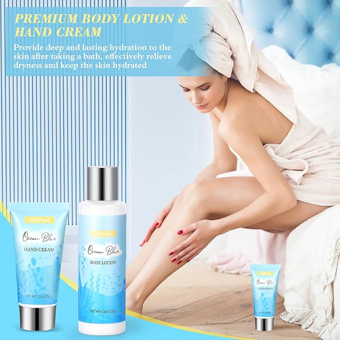 Birthday Gifts for Women, Ocean Scented Relaxing Spa Gift Baskets for Women Mom - Image 4