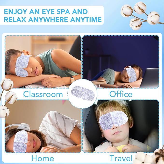 XPCARE 48 Pack Steam Eye Masks for Dry Eyes, Self Heated Steam Warm Eye Mask - Image 7