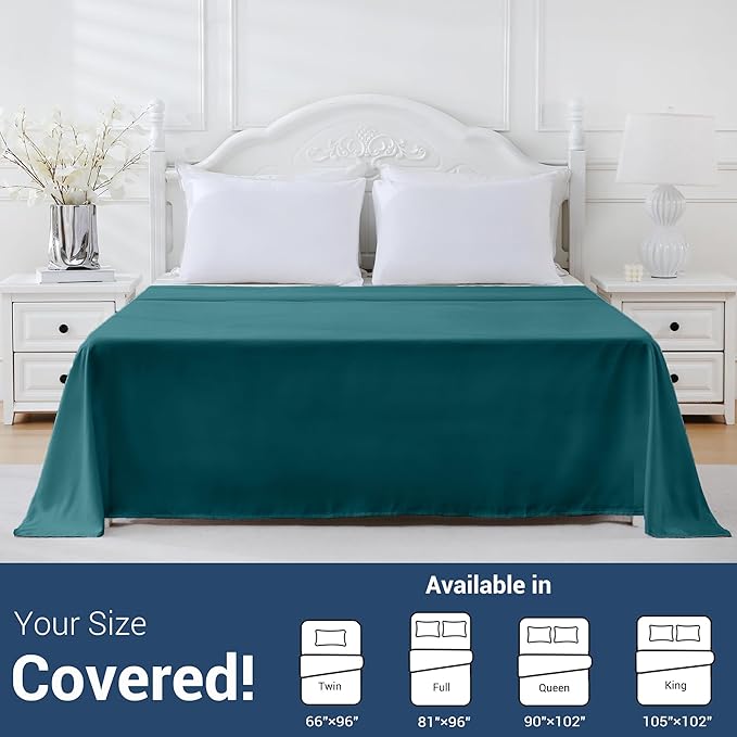Twin Flat Sheet Only, 1 Pack Top Bed Sheets, Soft Breathable Brushed Microfiber - Image 5