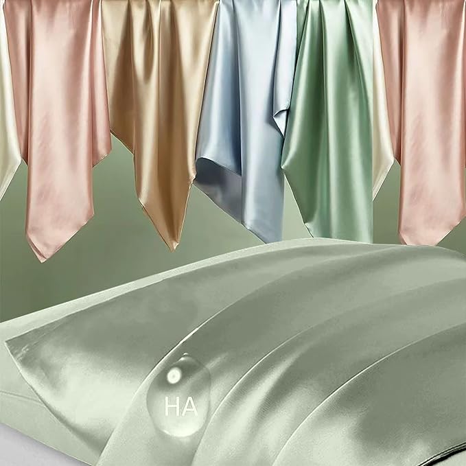 Silk Pillowcase 2 Pack, Mulberry Silk Pillow Cases Queen Size Set of 2 - Image 2