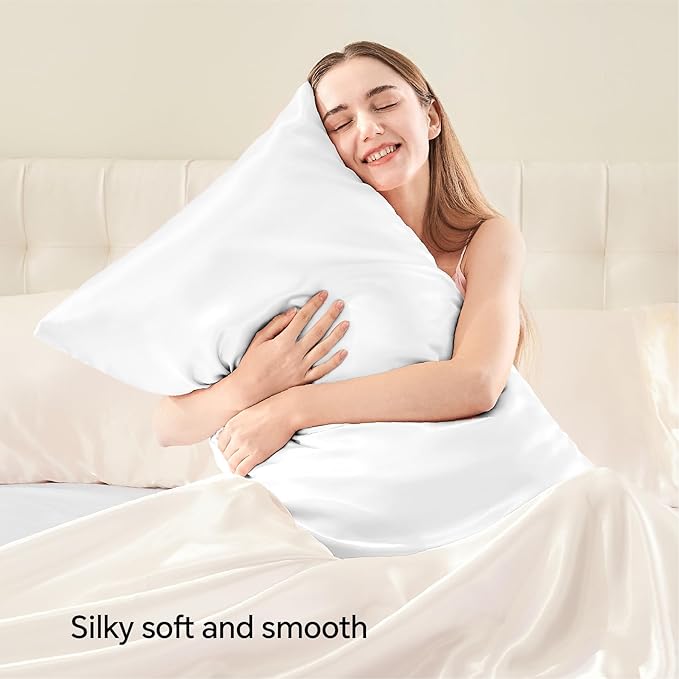 BEDELITE Satin Pillowcase with Zipper 4 Pack, Super Soft and Cooling Similar to - Image 2