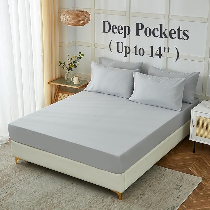 ILAVANDE Queen Sheets Set 6 Piece, Hotel Luxury Super Soft 1800 Series - Image 3