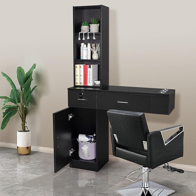 OmySalon Wall Mount Barber Stations, Salon Stations - Image 9