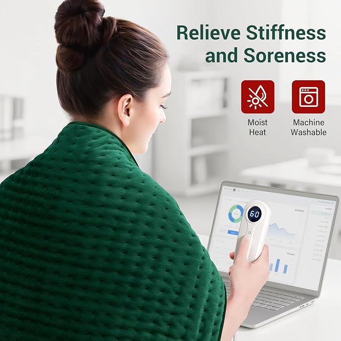 XXXL Heating Pad for Back Pain Relief & Period Cramps, Extra Large Elecctric - Image 6