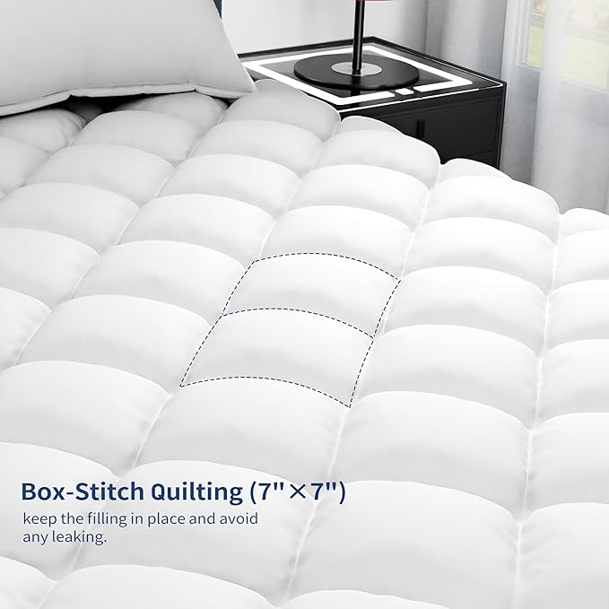 Sunflower Twin XL Mattress Pad, Hypoallergenic Cotton Mattress Cover College - Image 8