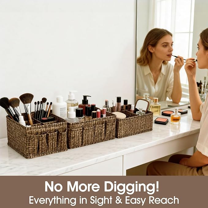 VERONLY Cosmetic Storage Bins Makeup Organizer, Adjustable Multifunction - Image 6