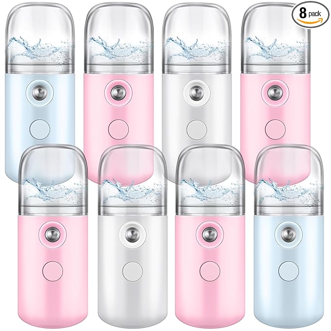 Mudder 8 Pieces Nano Facial Mister Face Sprayer Portable Handheld Humidifier by Mudder